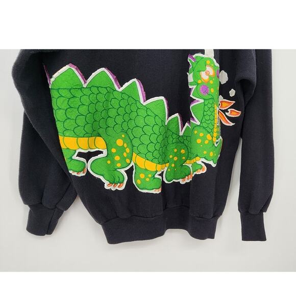 Vintage DIY Custom Dragon Crewneck Sweatshirt Size X-Large - Picture 4 of 10
